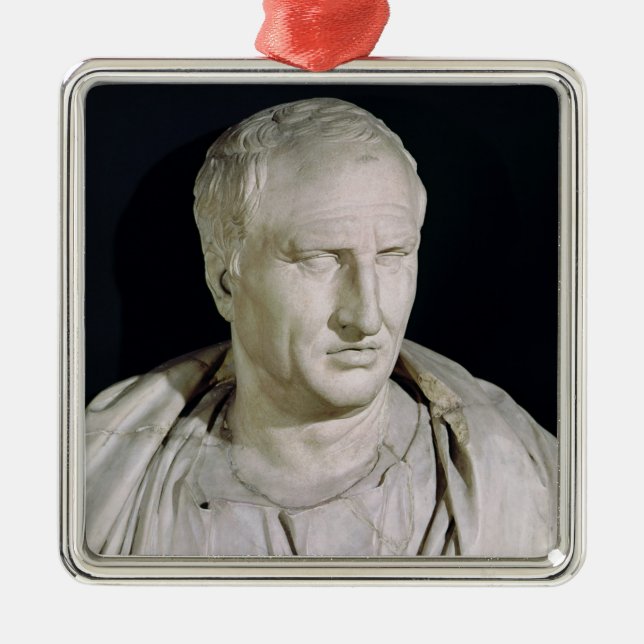 Byst av Marcus Tullius Cicero Julgransprydnad Metall (Framsidan)
