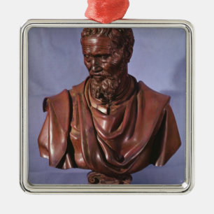 Byst av Michelangelo Buonarroti Julgransprydnad Metall