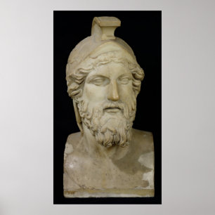 Byst av Miltiades 480-336 BC Poster