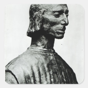 Byst av Niccolo Machiavelli Fyrkantigt Klistermärke
