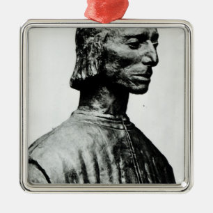 Byst av Niccolo Machiavelli Julgransprydnad Metall