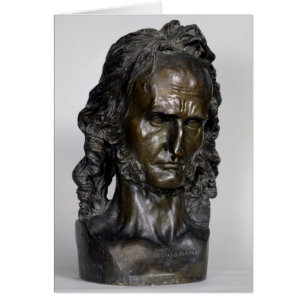 Byst av Nicolo Paganini 1830 Hälsningskort