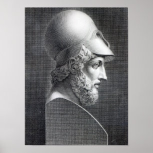 Byst av Pericles som inristas av Giuseppe Cozzi Poster