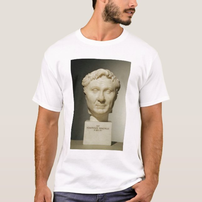 Byst av Pompey (106-48 BC) c.60 BC (marmor) Tee (Framsida)