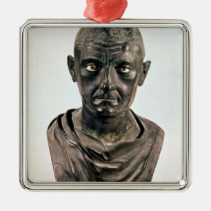 Byst av Publius Cornelius Scipio 'Africanus Julgransprydnad Metall
