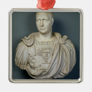 Byst av Publius Cornelius Scipio 'Africanus Julgransprydnad Metall
