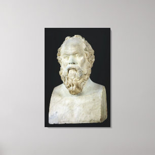 Byst av Socrates Canvastryck