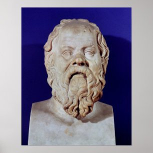 Byst av Socrates Poster