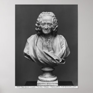 Byst av Voltaire Poster