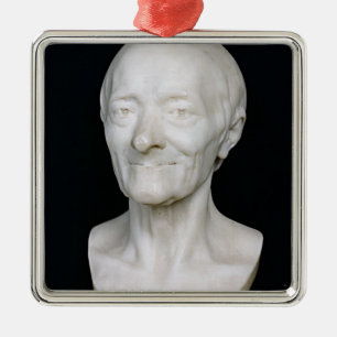 Byst av Voltaire utan hans wig, 1778 Julgransprydnad Metall