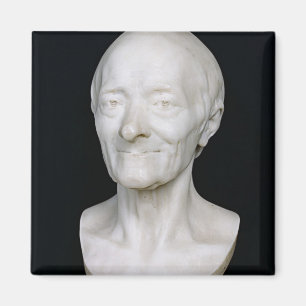 Byst av Voltaire utan hans wig, 1778 Magnet