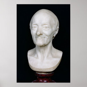 Byst av Voltaire utan hans wig, 1778 Poster