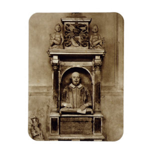 Byst av William Shakespeare (1564-1616) och Magnet