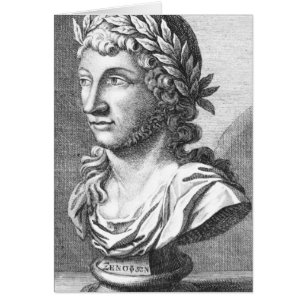 Byst av Xenophanes Hälsningskort