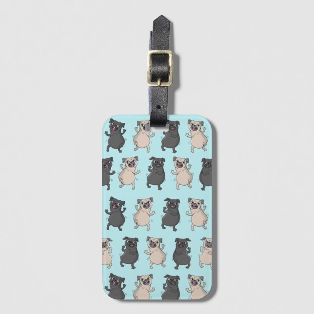 Byst för valp för rumpaShakermops en gullig Bagagebricka (Framsida vertikal)