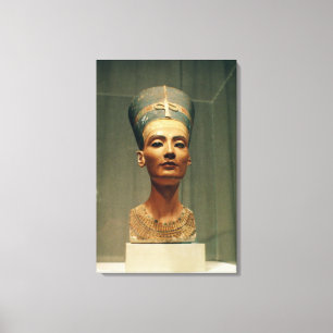 Bysten av drottningen Nefertiti, beklär beskådar Canvastryck