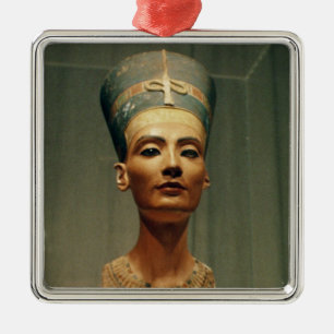 Bysten av drottningen Nefertiti, beklär beskådar Julgransprydnad Metall