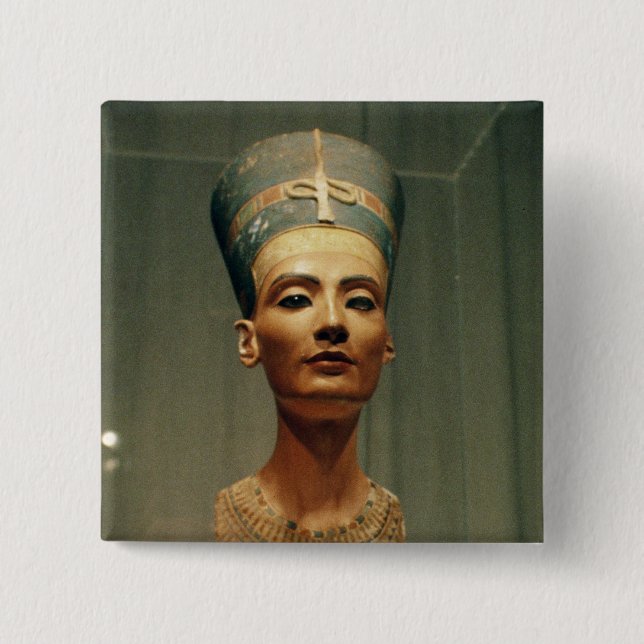 Bysten av drottningen Nefertiti, beklär beskådar Knapp (Framsida)