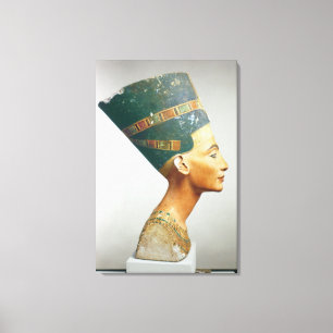 Bysten av drottningen Nefertiti, sida beskådar, Canvastryck