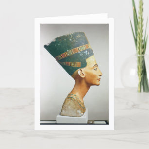 Bysten av drottningen Nefertiti, sida beskådar, Kort