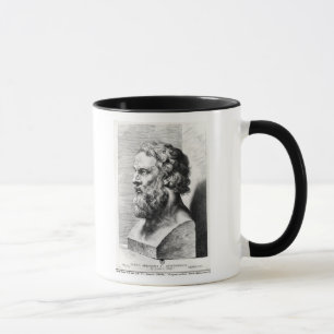 Bysten av Plato inristade vid Lucas Emil Mugg