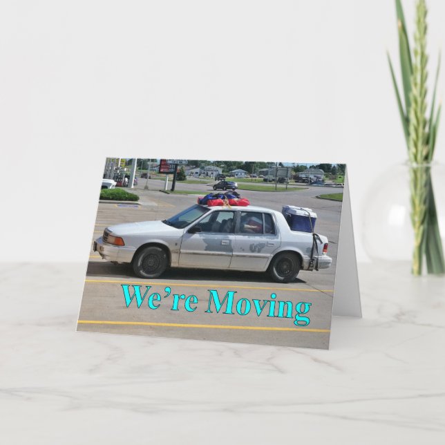 Byt Adress-kort: Vi är Flytta 3 Meddelande (Framsida)