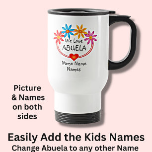 Byt ALLA Namn Kids Namn ABUELA Flower Heart Resemugg