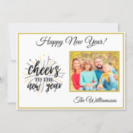Byt år Gott nytt år 4-fotokort Inbjudningar