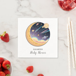 Byt bläckstråle med enkla stjärnor, babyskor pappersservett