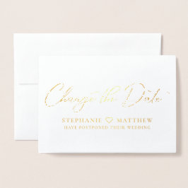 Byt datum Elegant Script-teckensnitt Folierat Kort