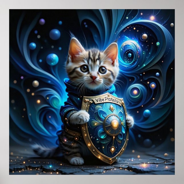 Byt folk, inte vibe: Kitten Wisdom Poster (Framsidan)