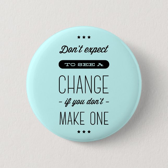Byt, framgångsrikt, mål Motivational Blue Pin Knapp (Framsida)