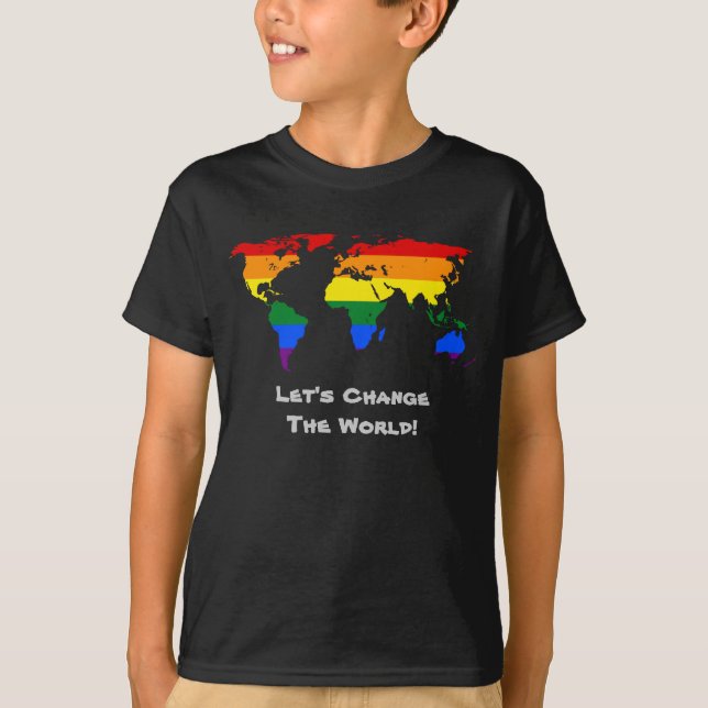 Byt gay pride T-Shirt (Framsida)