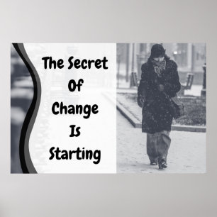 "Byt" inspirerande väggkonst Poster