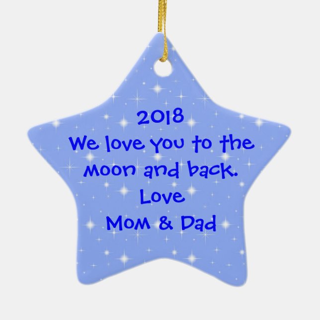 Byt mot rosa/rosa-orange julgransprydnad keramik (Baksidan)