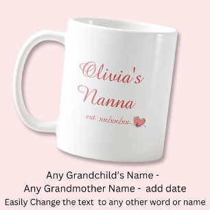 Byt Namn, Nanna Namn Est Heart Kaffemugg