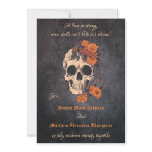 Byt Orange blommor på Cream Skull Bröllop