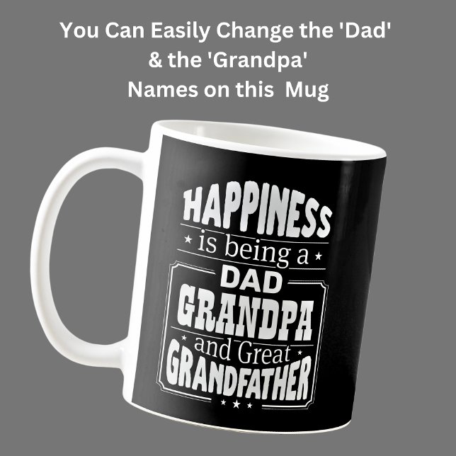 Byt Pappa och farfar, lycka Underbar farfar Kaffemugg (Skapare uppladdad)