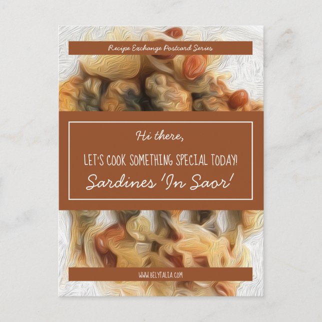 Byt personlig mot vitt skript Brun recept Vykort (Framsida)