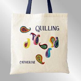 Byt Quilling & Namn, Pappra Quilled Paisleys Tygkasse