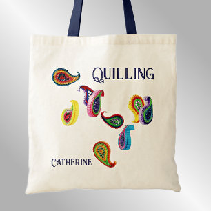 Byt Quilling & Namn, Pappra Quilled Paisleys Tygkasse