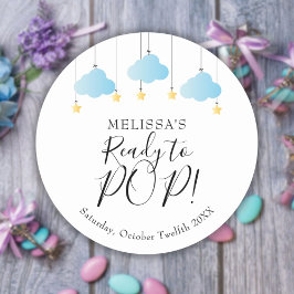 Byt Redo med liten stjärna mot POP Pojke Runt Klistermärke