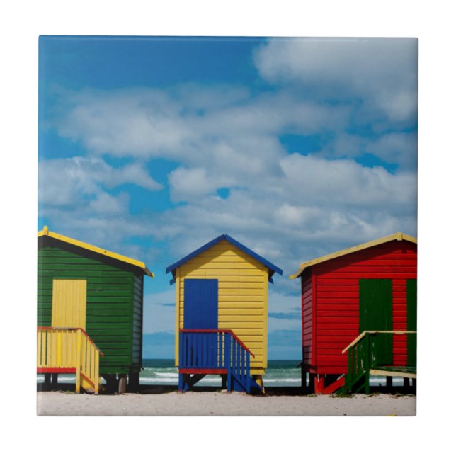 Byt rum. Muizenberg Beach, Cape Town Kakelplatta (Framsidan)