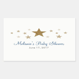 Byt skugga runt små stjärnor - favoritfästpunkter rektangulärt klistermärke