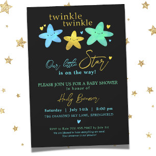 Byt skugga vår lilla babystövel för stjärnor inbjudningar