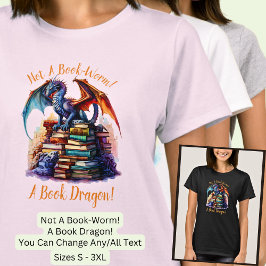 Byt text - inte Bok Mask! En Bok-draken! T Shirt