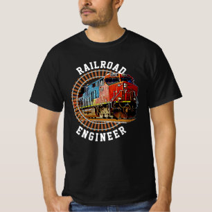 Byt text Järnväg Ingenjör Diesel Locomotive T Shirt