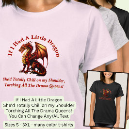 Byt text, lilla drakbrödrocka i Drama Queens T Shirt