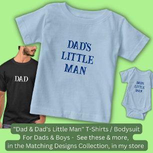 Byt text / Rubrik "Pappa Little Man" Far Son T Shirt