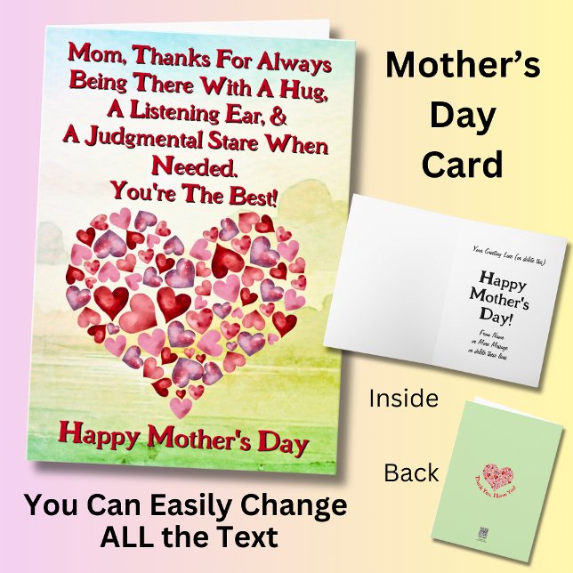 Byt text, tack för att du alltid varit där. kort (Skapare uppladdad)